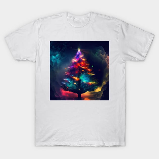 Abstract Christmas Tree T-Shirt by AICreateWorlds